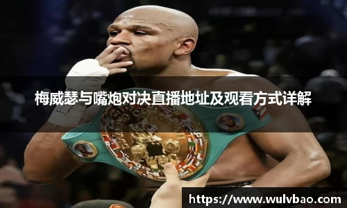 梅威瑟与嘴炮对决直播地址及观看方式详解